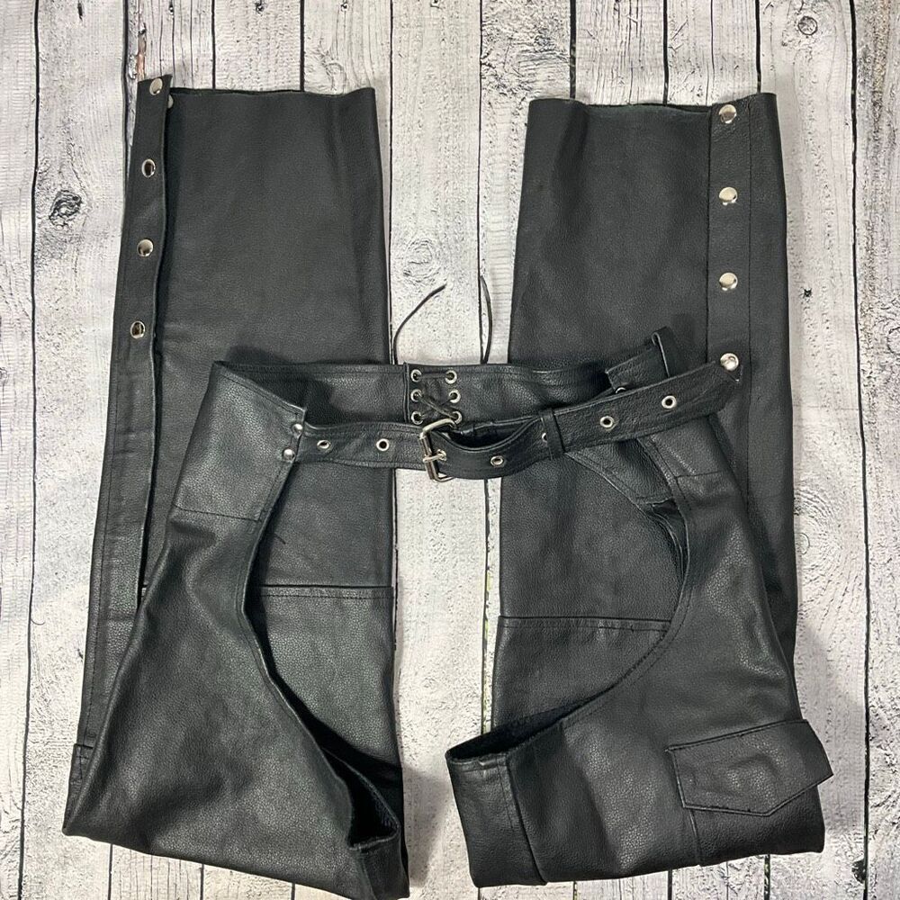 Black Leather Chaps